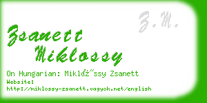 zsanett miklossy business card